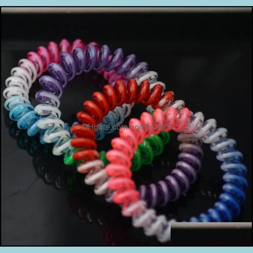 Printed Gradual Colour Telephone Coil Large and Roughened Hair Ring Elastic Head Rope 3 styles free shipping