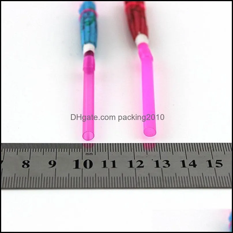 Handicraft Drinking Straw Kids Birthday Party Wedding Fluorescence Umbrella Decor Straws Bar Disposable Plastic Decoration Supply 0 1ys