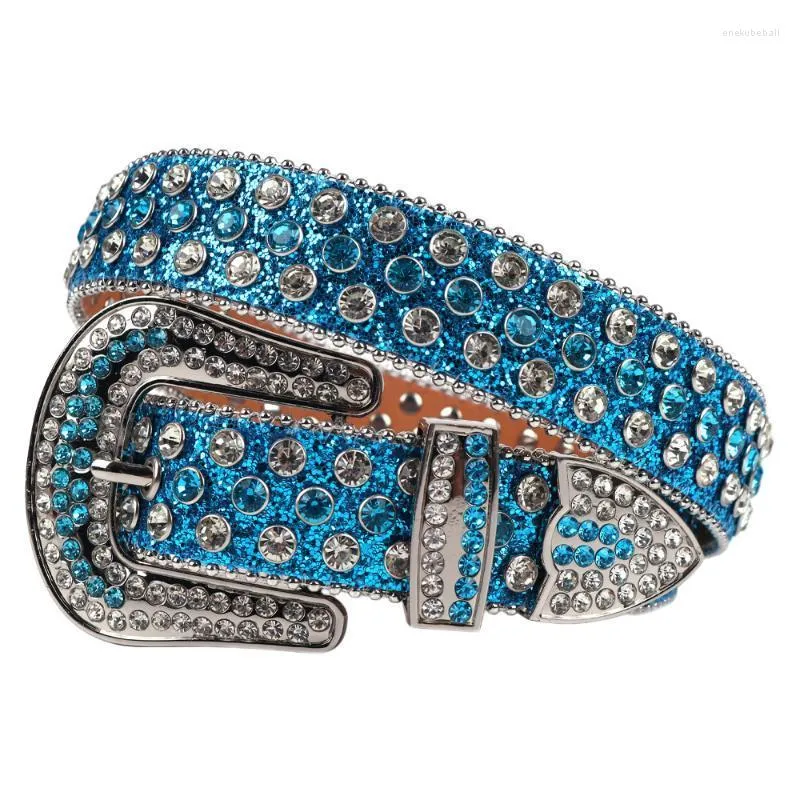 Celra cinturão ocidental cinturão para homens homens pulseiras de luxo de cristal cravejado jeans removível jeans cinto de strassbsberes enek22