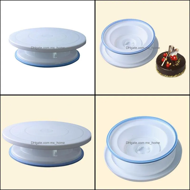 baking & pastry tools 1pcs cake turntable silicone mold plate rotating round decorating rotary table supplies stand
