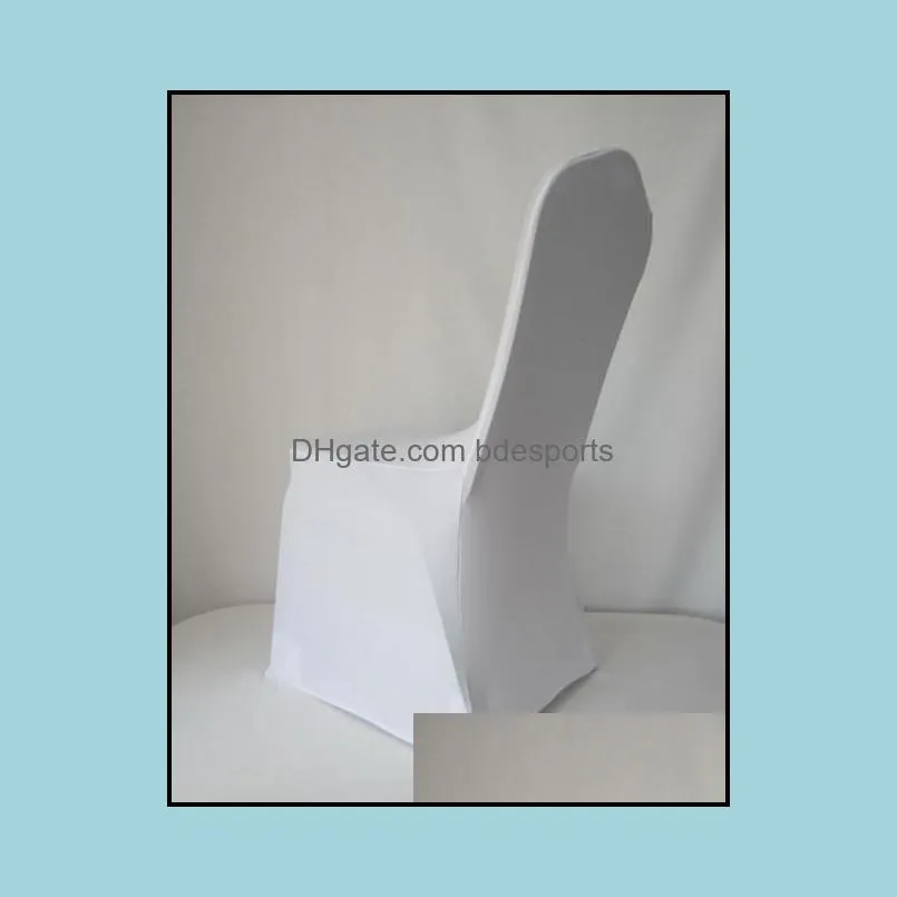 White spandex Wedding Party chair covers lycra for Banquet many color Plain Flexible KD1