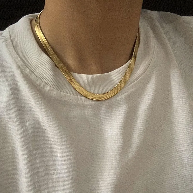 7 mm & 20 in. 14K Gold Plated Herringbone Chain Necklace - Walmart.com