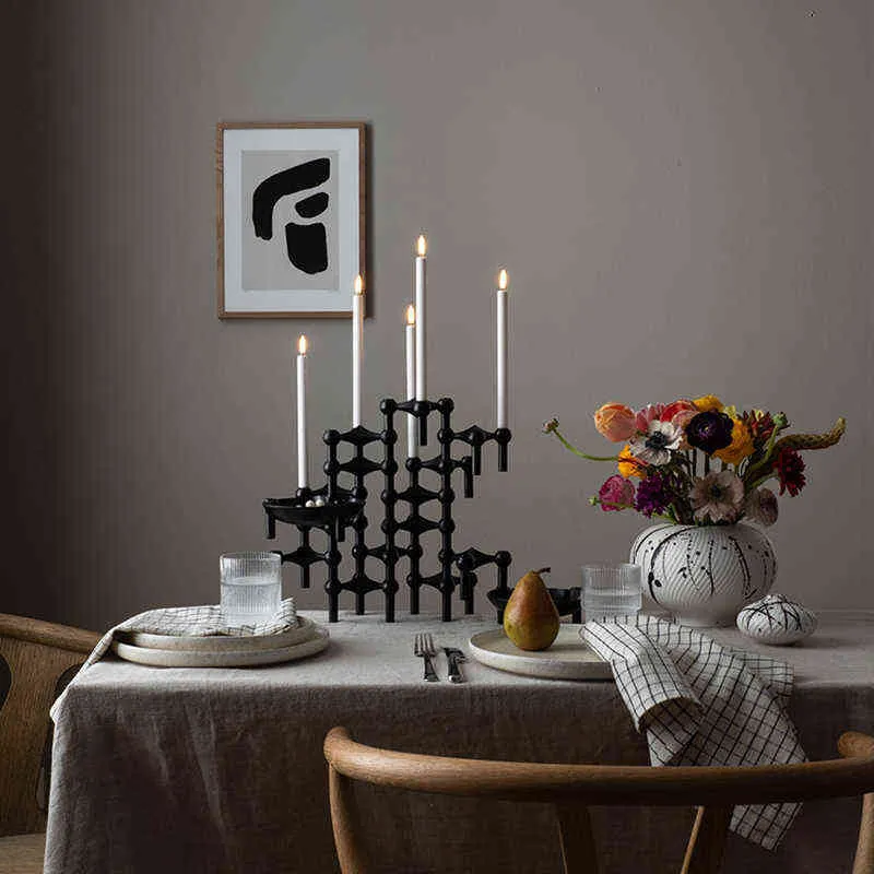 Photophore décoratif en verre bordeaux et doré H18 Boudoir | Maisons du