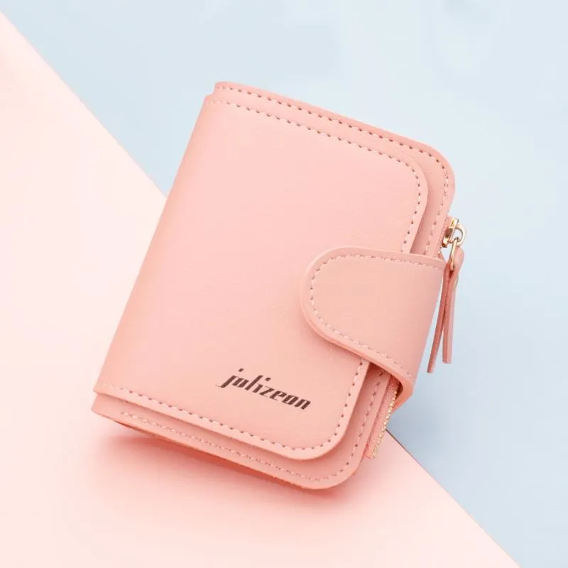 Card Holders Tile Wallet Fashion Coin ID Short Solid Color Women Hasp Purse Multiple Slots Clutch Bag Female Purses And WalletsCard