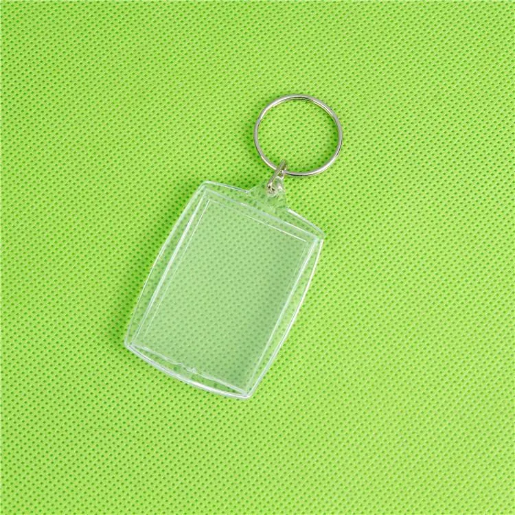 Acrylic Keychain Blanks Insert Photo Frames and Mouldings Plastic Keyrings Square Key Rectangle Heart Circular TX0039