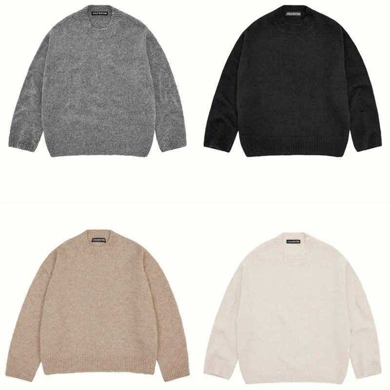 Cole Buxton Sweater Men Women Best Quality Solid Color Knit CB Cole Buxton Sweatshirts Slightly Oversized 0811