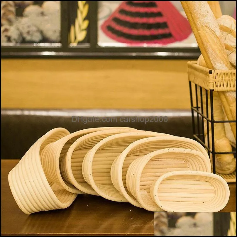 bread proofing basket indonesia rattan woven european fermentation bowl kitchen baking tool round dough mold oval weaving pae10506