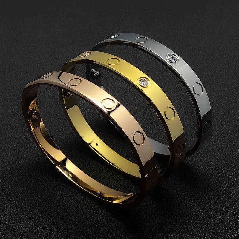 Bangle de luxo Mulheres Chave de fenda de aço inoxidável Casal Bracelete de ouro Homens de jóias de moda do dia dos namorados para acessórios para namorada