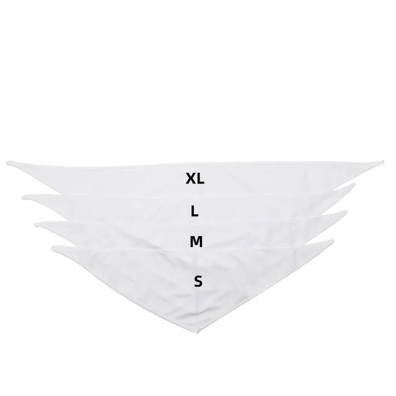 Sublimation Blank Pet Saliva Towel Dog Apparel S/M/L/XL Heat Transfer Dogs Triangle Scarf DIY Decoration Gifts