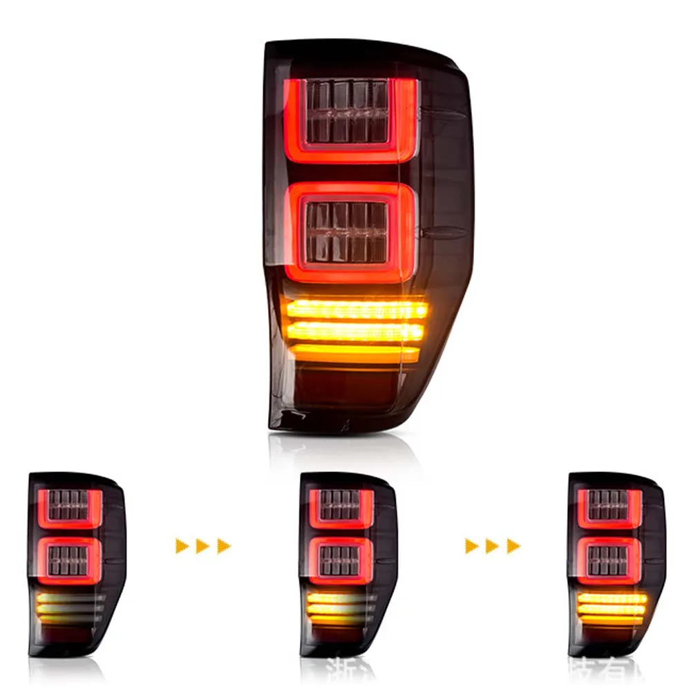 مصباح خلفي LED LED LED LED FORD RANGER 2012-2018 النهار تشغيل ضوء الفرامل DRL للسيارات العكسية للضباب