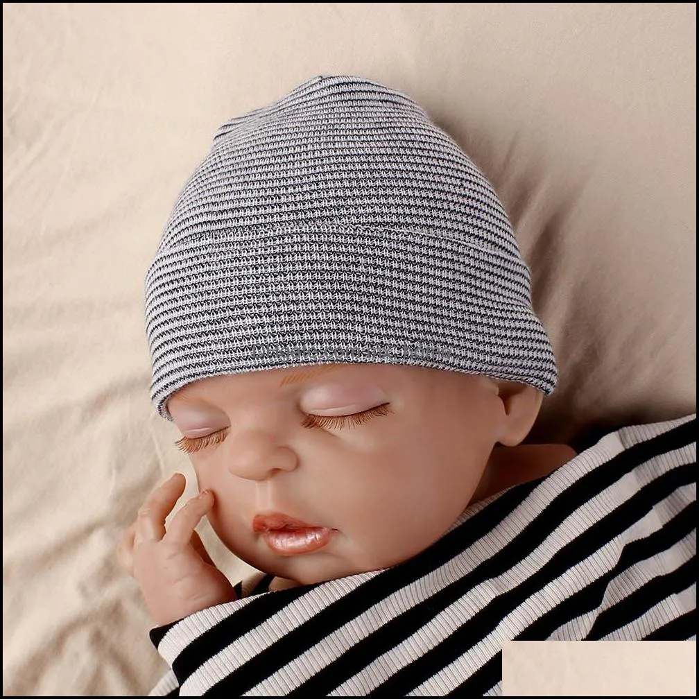 new autumn winter infant baby hat child babies stripe hats soft beanie kids knitted hat 15334