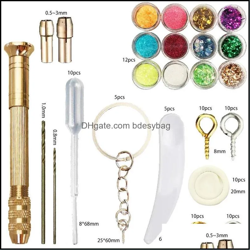 1 set epoxy resin kit jewelry casting tools diy handmade findings silicone mold spoon alphanumeric mould