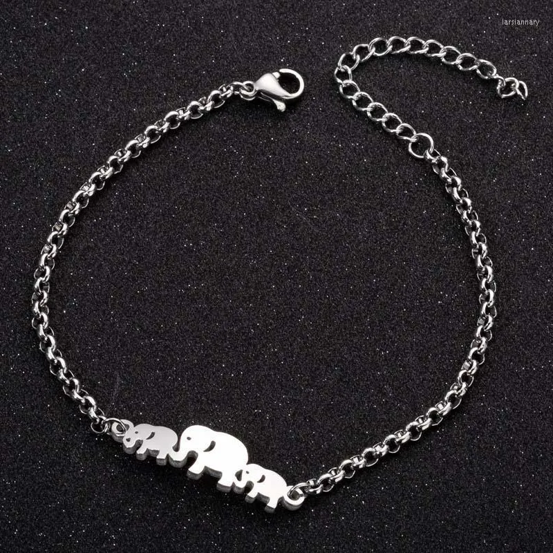 Link łańcuch kobiecy Bransoletka Regulowana stal nierdzewna Bracleta urocze zwierzęta słonia braslet żeńska biżuteria