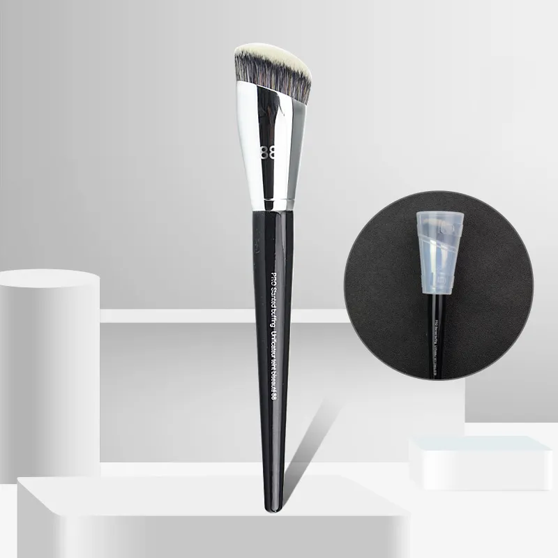 PRO Slanted Buffing Makeup Brush # 88 - Fond de teint crème liquide à angle rond Sculpting Contour Beauté Outils de maquillage