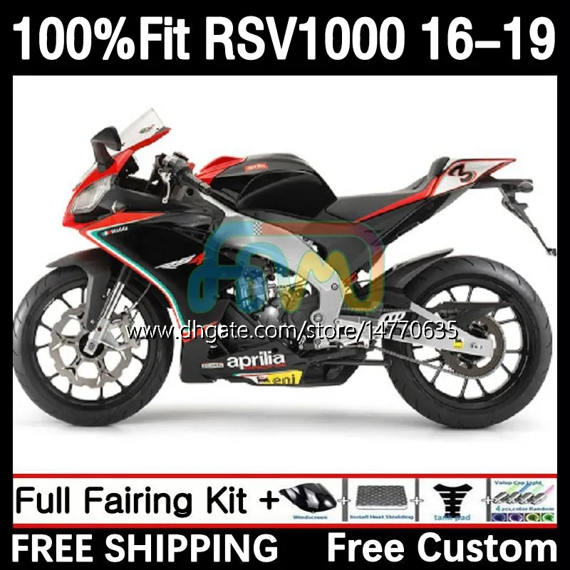 Ciało pleśni wtrysku dla Aprilia RSV4 RSV 1000 RSV-1000 RSV1000R 16-19 Bodywork 5DH.64 RSV1000 R RR 16 17 18 19 RSV1000RR 2016 2017 2019 2019 OEM Fairing Black Red Red Red Red Red Red Red Red