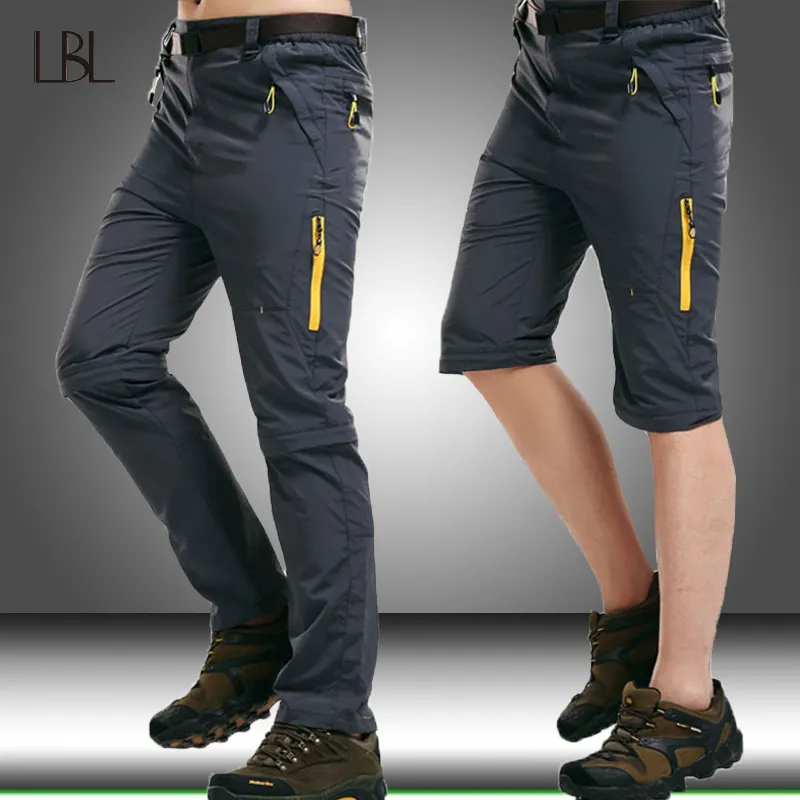 Military Style Cargo Pants Mens Waterproof Quick Dry Breathable Detachable Pants Men Outdoor Hiking Camping Zipper Trousers 5XL 201110