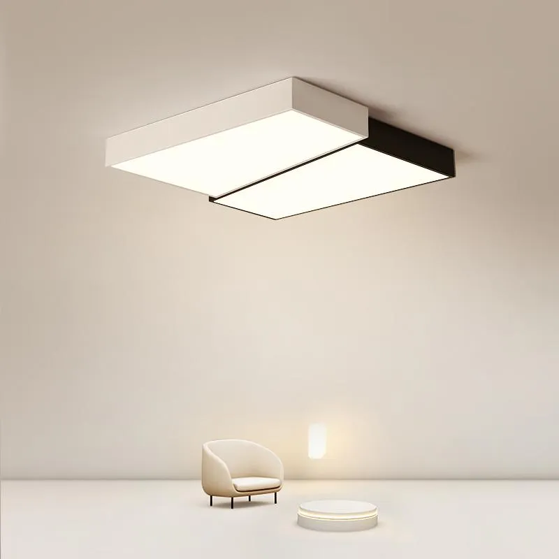 Taklampor sovrum lampedceiling lampa nordiskt vardagsrum Huvud Enkelt modernt svartvitt minimalistisk fyrkantig studie lampan
