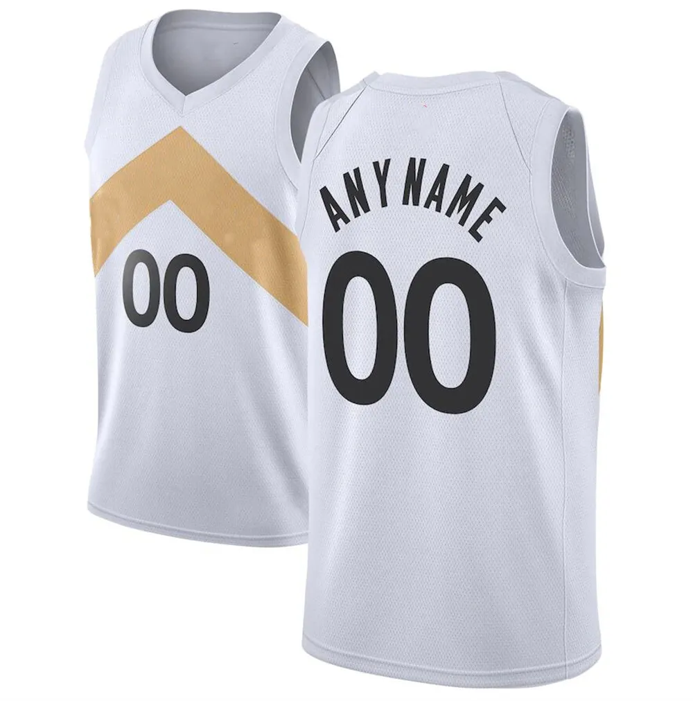 Stampato Toronto Personalizzato Design fai-da-te Maglie da basket Personalizzazione Uniformi della squadra Stampa Personalizzato qualsiasi nome Numero Uomo Donna Bambini Ragazzi Maglia bianca