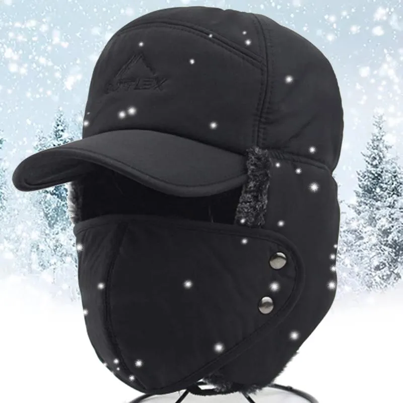 Beretten Warm Faux Fur Winter Oudoor Hoed Men Vrouwen oor Flap Cap Trooper Trapper Snowproof Ski Hats Thermische zachte winddichte capsberetten