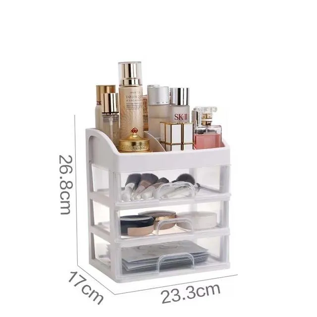 Mdesign Clear Storage Bins Transparent Makeup Box Waterproof Bathroom  Cosmetic 3 Grids Drawer Skin Care Cotainer Case MultipurposeStorage From  Sanguocao, $16.38