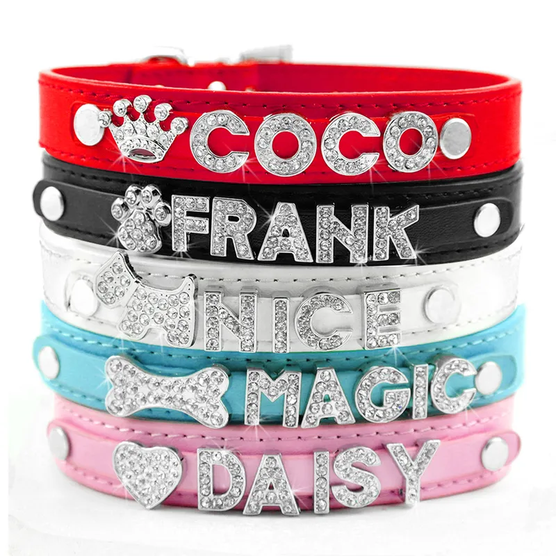 Bling dog sales collars with name