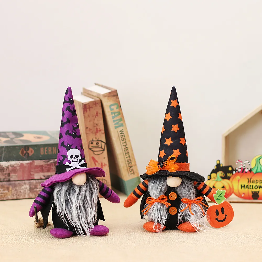 Articoli per feste Gnomi di Halloween Decorazioni fatte a mano Vassoio a più livelli Decor Camino Finestra Tavolo Ornamento Regalo per bambini PHJK2208