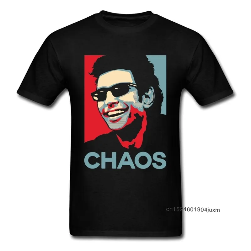 Men tshirt zabawne chaos teoria T -koszulka Jurajska T -koszulka Ian Malcolm Tops Jeff Goldblum tees World Streetwear 220705