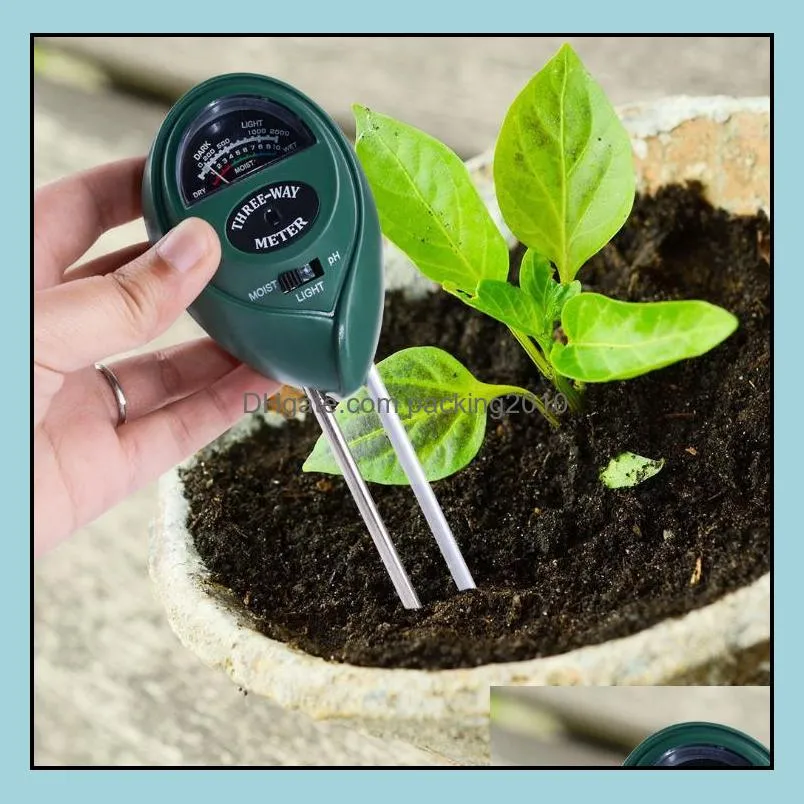 3 in1 ph tester soil water moisture light test meter for garden plant flower kit hydroponics analyzer