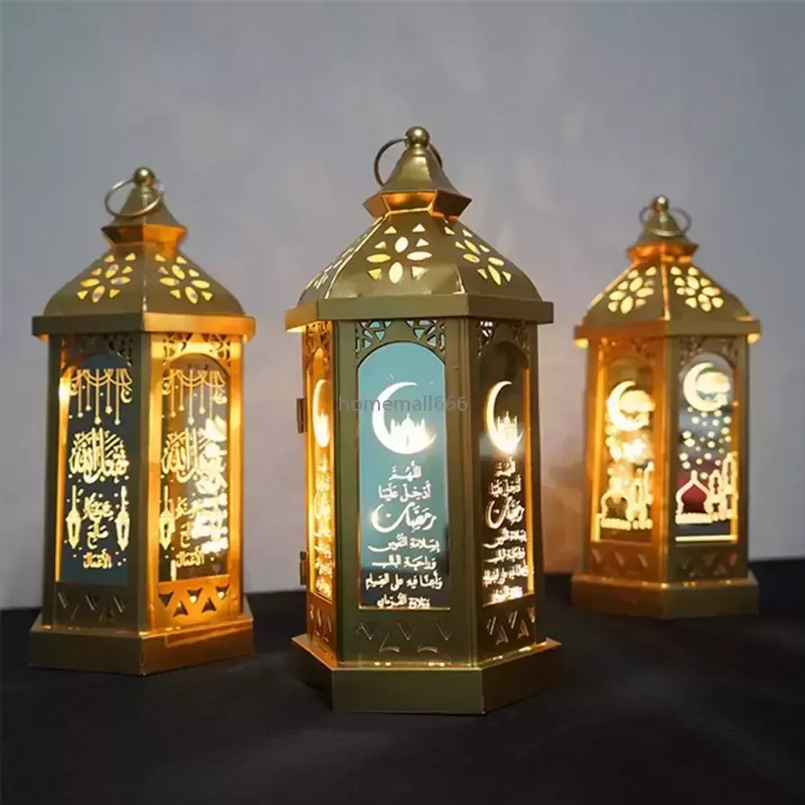 Livraison Rapide Ramadan Lampe EID Mubarak Ramadan Party LED Lanternes