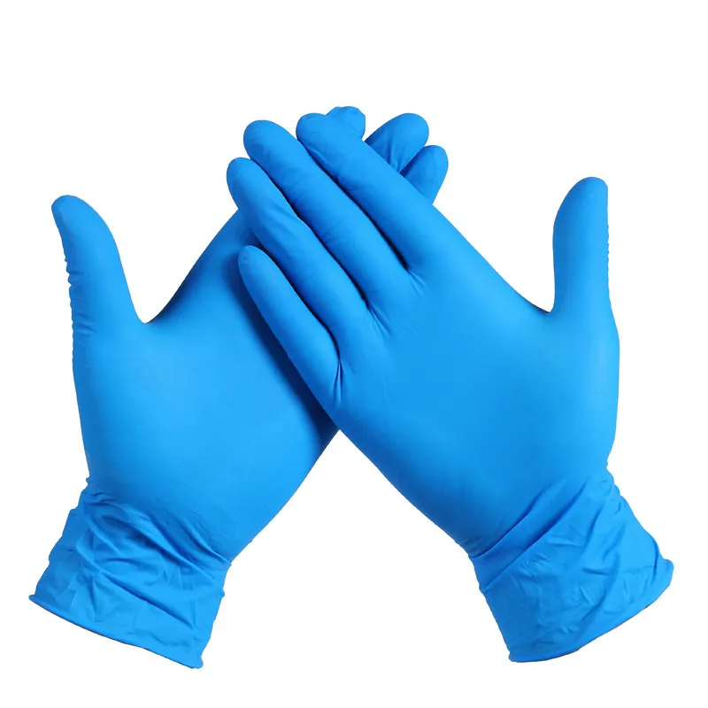 Gants en nitrile jetables noirs 100 pièces sans latex sans poudre petit moyen grand rose gants de nettoyage de travail en vinyle XS S M L XL