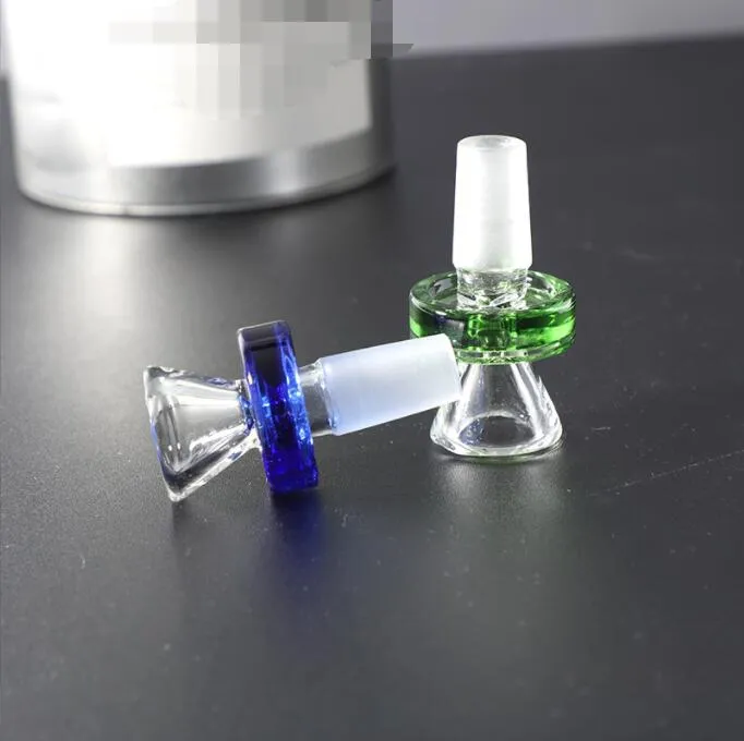 Glass Hookah Bowl Funnel With Round Handle Male 14mm/18mm For Water
