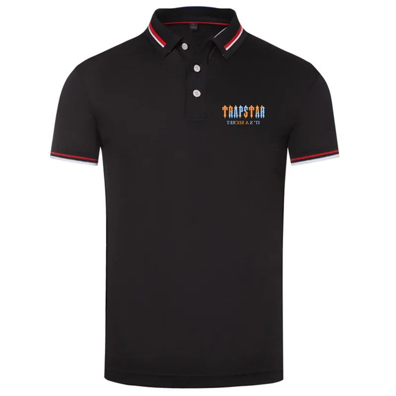 Trapstar Summer Mens Short Sleeve Sports POLO Shirt High Quality Lapel