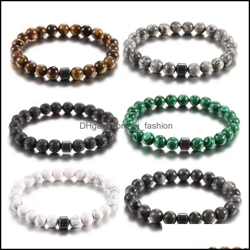 Kralen strengen armbanden sieraden 8 mm zwarte lava steen huile tijger oog hematiet kralen braclets etherische oli diffuser armband voor vrouwen me