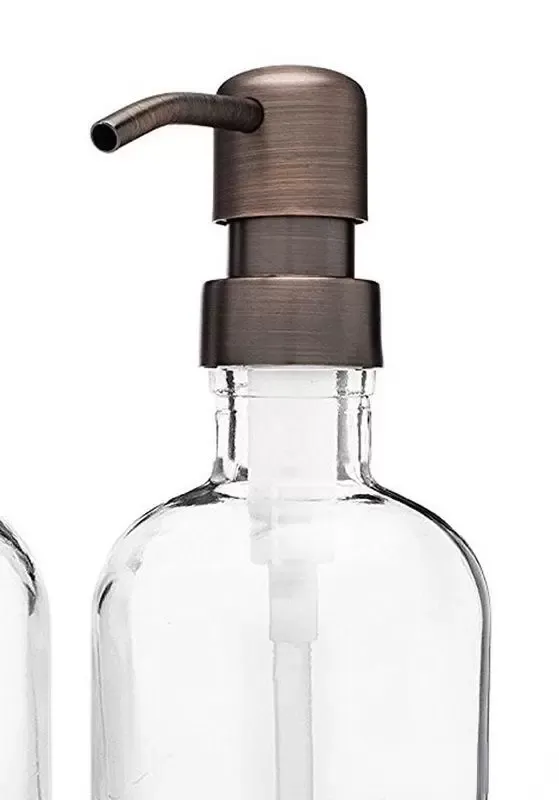 28/400 wholesale Soap Dispenser Black Bronze Rust Proof 304 Stainless Steel Liquid Pump for Kitchen Bathroom Jar not included