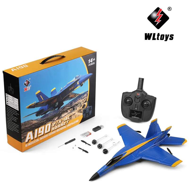 wltoys xk a190 f 18 rc飛行機f a 18cホーネット2 4GHz無線制御6axisドローンリモート航空機グライダープレーン220713