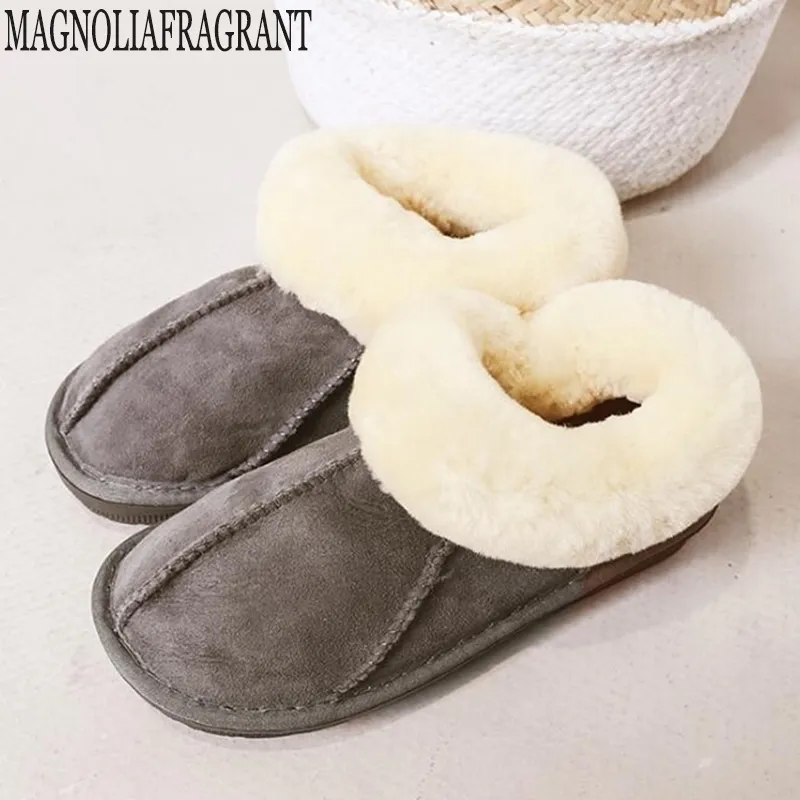 Slippers de pele de carneiro mulheres peles encorajas fofas inverno peludo peludo peludo apartamento quente senhoras sapatos pantufas casa mulher sapatos c324 y200106