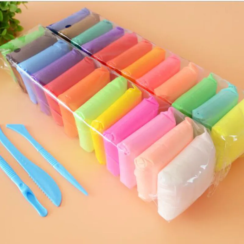Air Dry Plasticine Modeling Clay Educational 5D Toy For Children Gift Play  Dough 36 Colors Light Playdough Slimes Kids Polymer