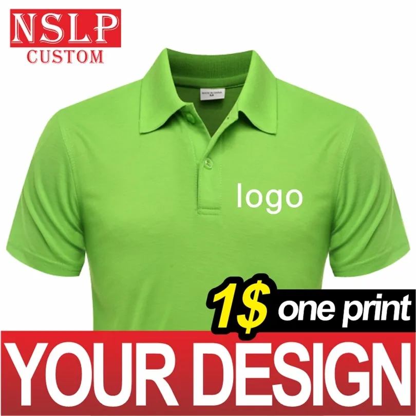Summer Casual Men and Women Shortsleeved Polo Shirts Custom Brodery Printing Personlig design Topp 14 färger 220615