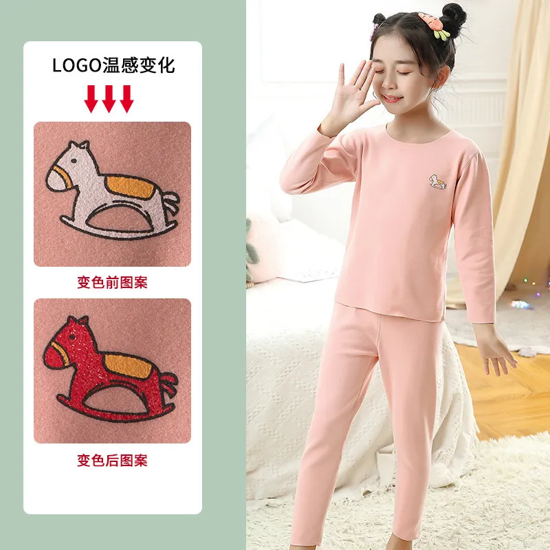 Kids Thermal Pajama Set For Autumn/Winter Casual Lunya Sleepwear