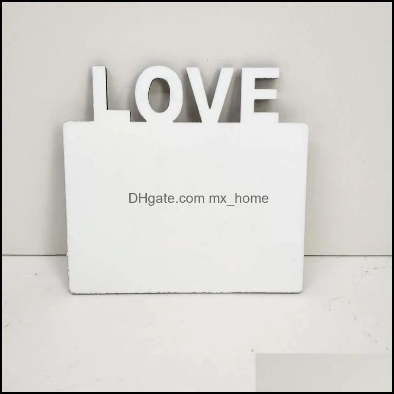 Sublimation Blank Picture Frames Wood This Is Us Love Lettering Photo Board DIY White Family Home Album Frame Living Room 180*150*5mm 8