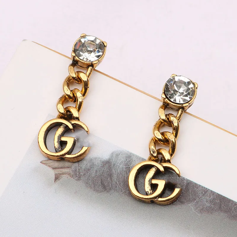 Gg Marmont Drop Earrings W/ Crystal