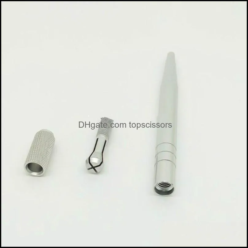 Wholesale-100Pcs silver professional permanent 3D embroidery makeup manual pen tattoo eyebrow microblade