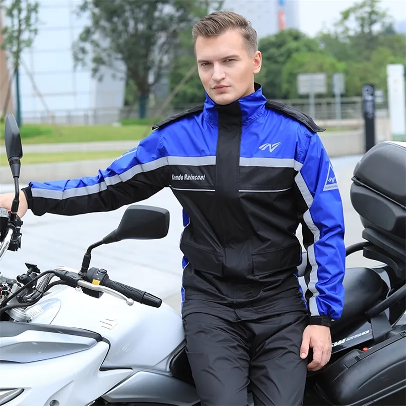 Gęstwy motocykl Zestaw płaszcza przeciwdeszczowego Poncho Wodoodporne zielone zielone dorosłe płaszcze przeciwdeszczowe capa chuva nieprzepuszczalny zestaw odzieży deszczowej MM60YY 201015