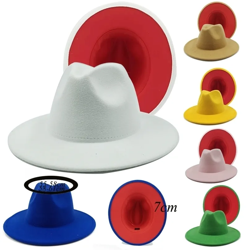 bas rouge fedoras hommes casquette Jazz s Cowboy Pour Femmes Et Hommes Doubleface Couleur Cap haut Chapeau En Gros 220718