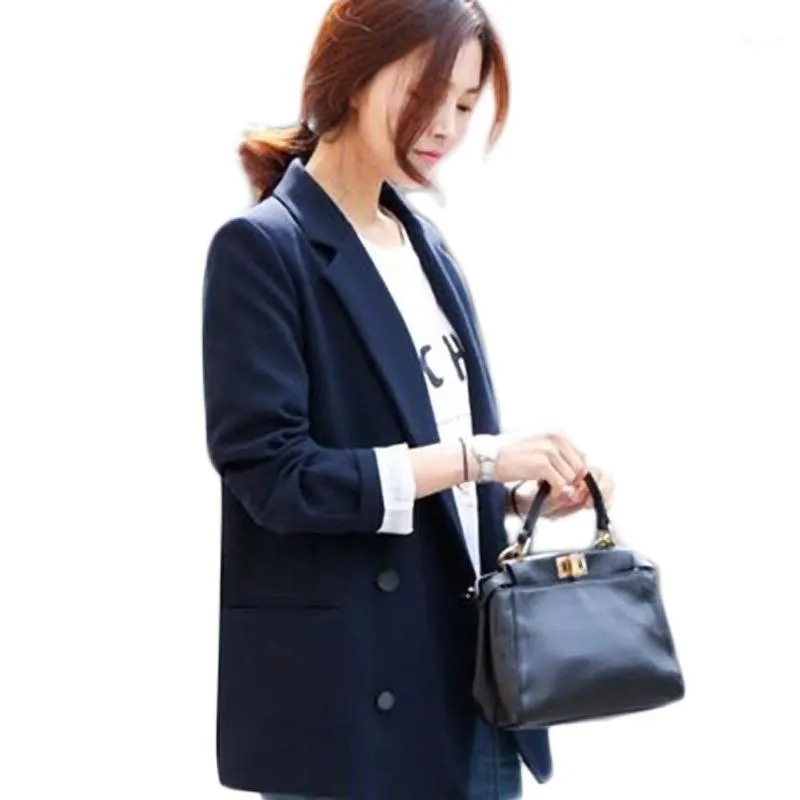 Women's Suits & Blazers Suit Korean Version Of Casual Straight-Cut Double Breasted Jacket Autumn