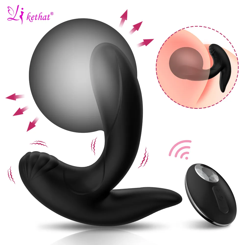 Nouveau gode Anal gonflable vibrateur télécommande sans fil masseur de Prostate mâle énorme godemichet Anal Expansion jouets sexy pour hommes