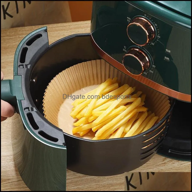 Bakeware Air Fryer Disposable Paper Liner Oil-proof Non-Stick Mat Barbecue Plate for Baking Roasting Microwave 16cm SEAWAY RRF14227