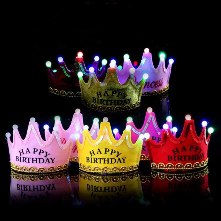 Couronne/Tiare lumineuse « Happy Birthday » (« Joyeux anniversaire »)