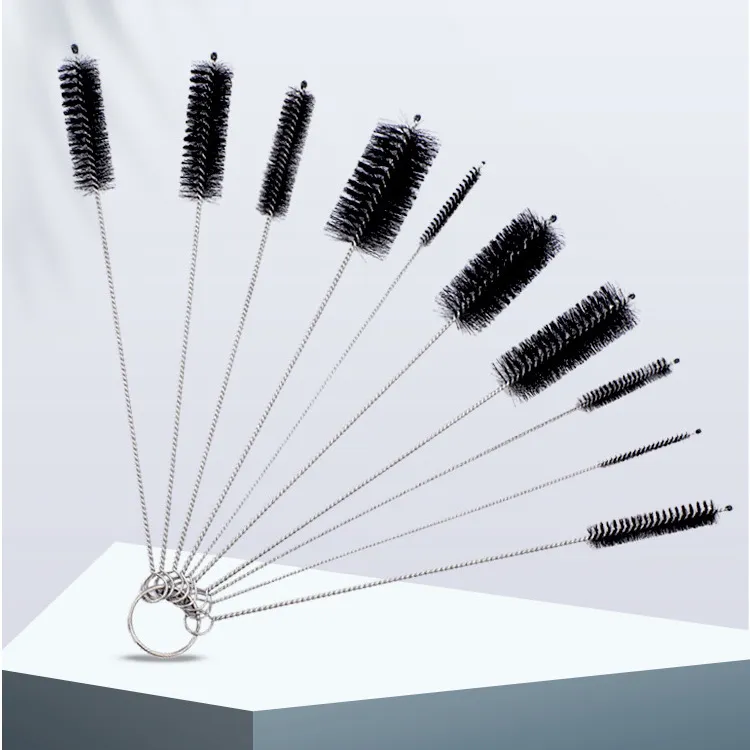Sublimazione 10 pezzi spazzole per tubi in nylon set di cannucce per cannucce occhiali tastiere spazzole per pulizia gioielli strumenti puliti