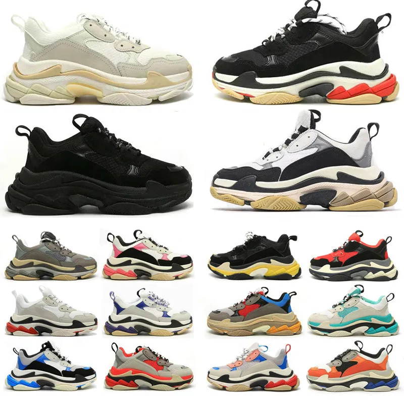 17Fw Paris Triple S Mens Women Casual Shoes Designer Luxury platform Shoes Low Old Dad Sneakers Triple-S Outdoor Trainers Jogging Walking Shoe